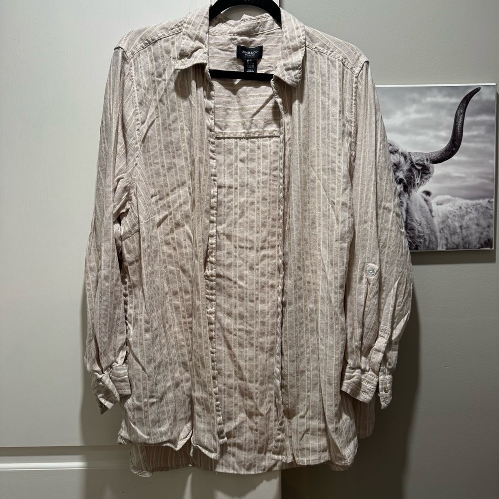 Jones & co long sleeve button down shirt. XXL